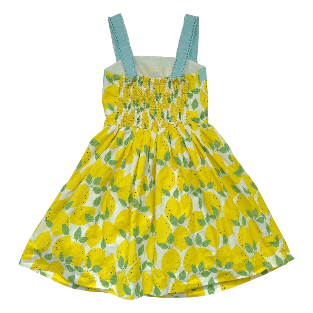 Mini Boden Lemon Print Yellow & Blue Sleeveless Sundress Dress- Size 9-10Y - Picture 2 of 9